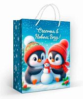 Пакет подар. (М) "Счастья в Новом Году" 1.0000576 мат.лам.,18*22,7см
