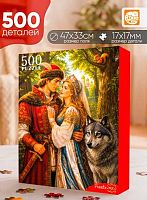 Пазлы  500 Рыжий кот "Сказки.Иван,Елена и Волк" Х500-0181