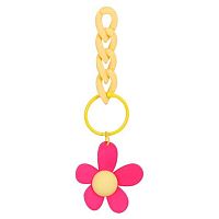 Брелок КОКОС "Цветок" 8см 241234 акрил,розовый