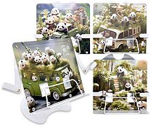 Подставка для книг INTELLIGENT "Панды" DL-489 металл.,складная,с держат.,на ножке,20*21см,асс.