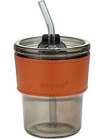 Стакан  350мл Миленд "Стильный" СП-7531 стекло,с трубочкой