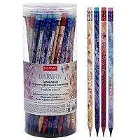 Карандаш ч/гр. с ласт. ХАТ "Darwin" 093398 НВ,кругл.корп.,заточ.,пластик.туба