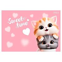 Клеёнка д/труда КОКОС 35*50см "Cute cats" 251003 ПВХ,120мкм