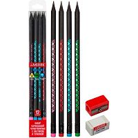 Карандаш ч/гр. пластик. deVENTE "Триолино" 5030420 (12шт) HB,трёхгр.корп.+ластик+точилка