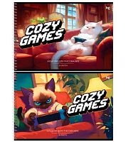 Альбом для рис.24л. BG спираль "Cozy games" 06389