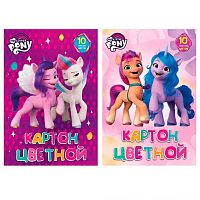 Картон цв. А4 10л.10цв. КанцБиз "My Little Pony" EAC-MP100/2 (2мет.)