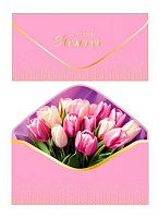 Конверт д/денег Микрос "С Днём рождения!" ч55418к розовый,софт-тач