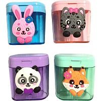 Точилка с контейнером 2отв. deVENTE "100% Cute" 8031103 пластик.