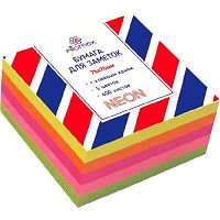 Кл.бумага д/заметок 76*76мм ATTOMEX 400л. 2010205 неон 5цв.