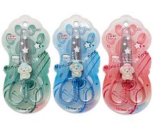 Ножницы детск. 11,5см INTELLIGENT DO-504 пластик.чехол с фигуркой,асс.