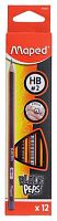 Карандаш ч/гр. MAPED "Black Pep`s" 850021 HB,треуг.,липа к/к