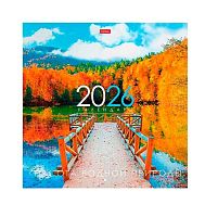 Календарь настенный 2026г. ХАТ Эконом "Красота родной природы" 34371 на скобе,мел.бум.,30*30см,6л.,1