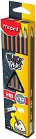 Карандаш ч/гр. с ласт. MAPED "Black Pep`s" 851721 треуг.,HB,из липы,ударопр.