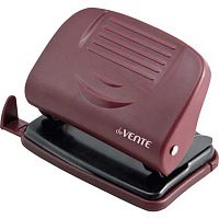 Дырокол  20л. deVENTE Stripe 4020336 пластик.,с линейкой,бордовый,к/к