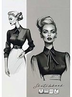 Скетчбук А4  24л. Проф-Пресс тв.обл. "Изящная простота-1" 24-7378 мольберт,софт-тач,200г/м2