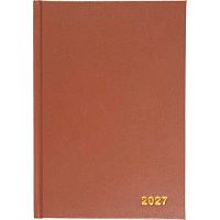 Ежедневник 2027г. B6 160л. ATTOMEX тв.обл. б/в "Basis" 2233750 коричн.,бел.бум.,фольга