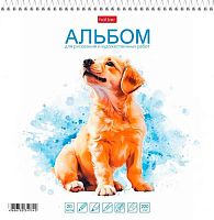 Альбом для рис. и худ. работ А4 20л. ХАТ спираль "Рыжий дружок" 33343 жёстк.подл.,220гр.