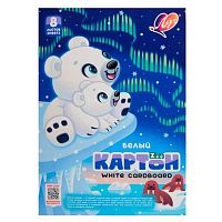 Картон белый А4  8л. ЛУЧ "Зоопарк. Белый медведь" 35С 2279-08