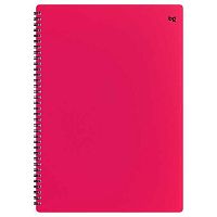 Тетрадь 80л. (клетка) А4 BG пластик.обл. спираль "Neon. Розовая" 08693