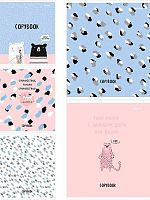 Тетрадь 48л. (клетка) Проф-Пресс "В нежных оттенках" 48-4331 обл.мел.карт.,холст