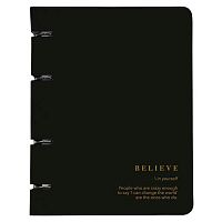 Тетрадь на кольцах 120л. (клетка) Be Smart "Believe. Чёрный" N4761