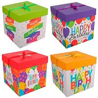 Коробка подар. КОКОС "Happy birthday" 253910 (30*30*30см),асс.