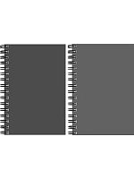Записная книжка А6  80л. Проф-Пресс спираль "Серая обложка" 80-9339 цв.мел.обл.