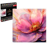 Мозаика алмазная ФЕНИКС "Розовый мак" 71430 холст,30*30см,част.выкл.,подрамн.