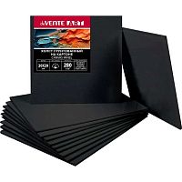 Холст грунт. на картоне 20*20см deVENTE "Art" 8150431 чёрный,хлоп.100%,280г/м2,мелк.зерн.