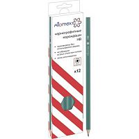 Карандаш ч/гр. пластик. ATTOMEX 5032600 HB, зеленый корп.