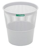 Корзина д/бумаг СТАММ  9л. КР22 круглая серая