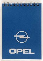 СБ Блокнот А6  64л. (верх.спираль) пластик синий AUTO "Opel"