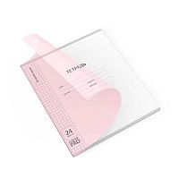 Тетрадь 24л. (клетка) EK пластик.обл. "Классика CoverPrо Pastel fizzy,розовый" 56377