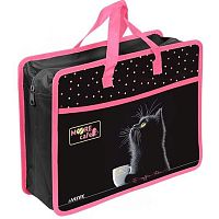 Папка пластик,с ручками А4 deVENTE "MooreCafe" 8057629 с расш.10см,400мкм,карм.,на молн.