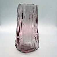 Ваза Микрос "Цилиндр" ч52362 стекл.,22,5*11,5см,фактура "кора",розовый