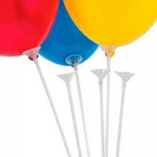 Держатель д/воздушных шаров deVENTE 9061714  пластик.,белый,40см,розетка d-3,7см