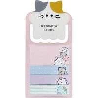 Кл.бумага д/заметок 50*25/50*12мм deVENTE  20л.*4шт "Ghost Meow" 2010519 в пл.блист/закладке