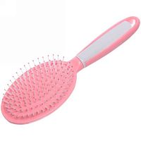 Расчёска массажная "Ультрамарин. Silk hair" 452-2067 овал.большая,розовая