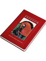 Ежедневник 2026г. А5 176л. INFOLIO кож.зам. "Art" I1725/red интегр.обл.,нашивка