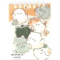 Блокнот А7  80л. deVENTE спираль "Ghost Meow" 2350503 пластик.обл.,асс.