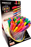 Ручка гелевая PENSAN "Neon Gel. Colored" 2290/S60 цвет чернил ассорти,0,5мм,резин.грип