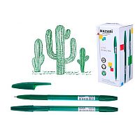 Ручка масл. шар. MAZARI "Ultra" M-5711-73 зелёная, игольч.узел,1,0мм,цв.пластик.корп.