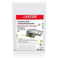 Плёнка д/ламинирования 216*303мм А4  80мкм deVENTE 100л 4122311 с клейким слоем