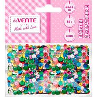 Пайетки декор. deVENTE "Metallic" 8001909 ассорти,14гр.,8*8мм,пластик./п,е/подвес