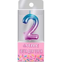 Свеча-цифра д/торта "2" deVENTE "Degrade" 9060501 6,0*3,8*0,9см,держ.2,6см,пластик./к Свеча-цифра д/торта "2" deVENTE "Degrade" 9060501 6,0*3,8*0,9см,держ.2,6см,пластик./к