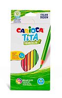 Карандаши пластик. 12цв. Carioca "Тита" 42786 трёхгр.,к/к