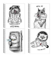 Тетрадь 48л. (клетка) 170*203 Полином спираль "Приколы" 3209-48 мел.карт.,вд-лак,асс.