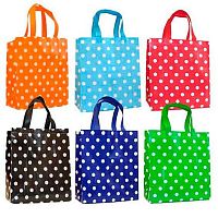 Пакет подар. нетканый ПГС 27*29*12см "Горошек" Тсш75