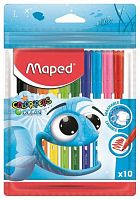 Фломастеры 10цв. MAPED "Color`Peps" 845724 смываемые, заблок.пишущим узлом.,блистер