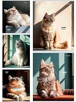 Тетрадь 48л. (клетка) Проф-Пресс "Котики на солце" 48-4336 цв.мел.обл.,лён